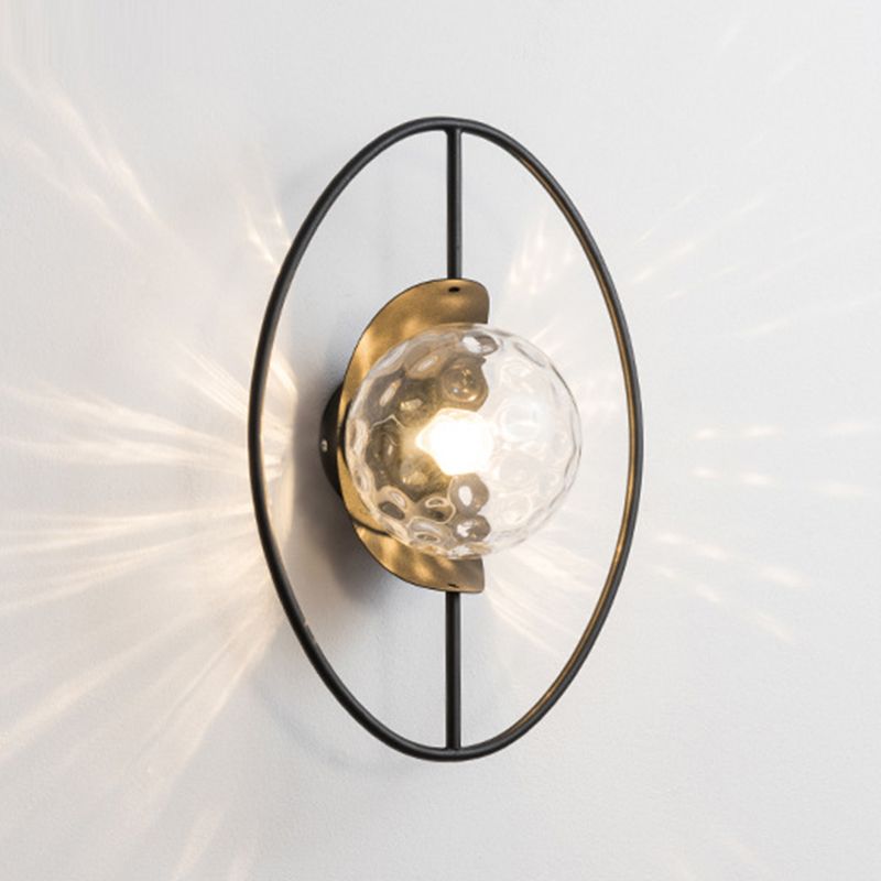 Contemporary Wall Sconce Globe Shade Wall Light Fixture for Bedroom