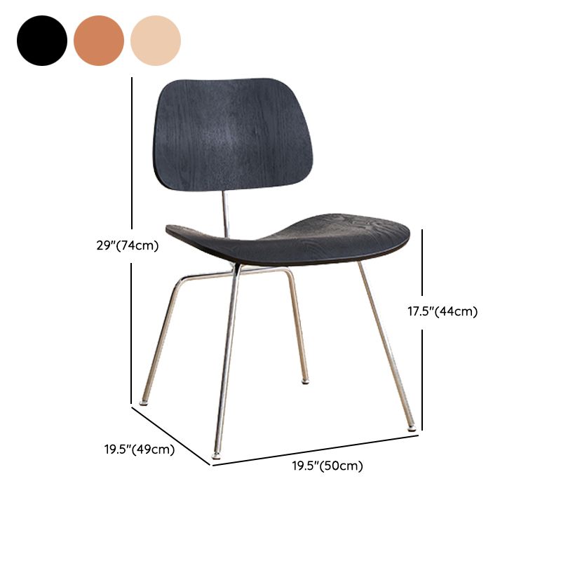 Contemporary Style Wooden Open Back Dining Side Chair for Home