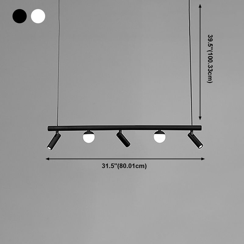 Cylinder Island Lighting Fixtures Contemporary Metal Island Pendant Light for Kitchen