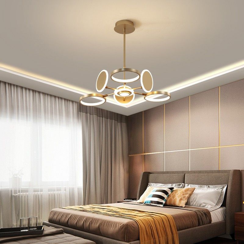 Circles Chandelier Pendant Light Nordic Metal LED Ceiling Pendant Light for Living Room