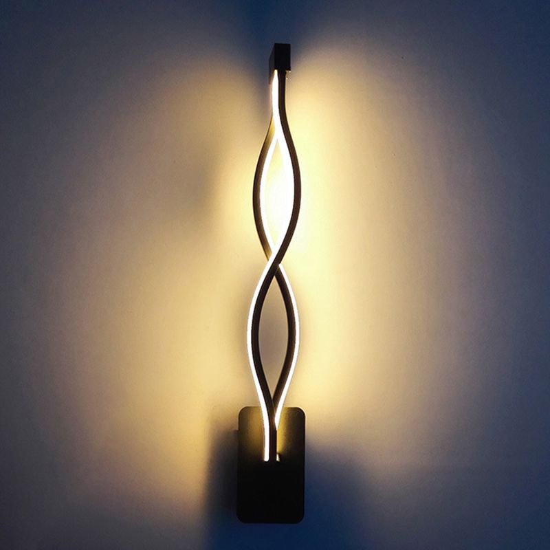 Ayuda de lámpara LED de estilo nórdico accesorio de iluminación de pared giro con sombra de metal