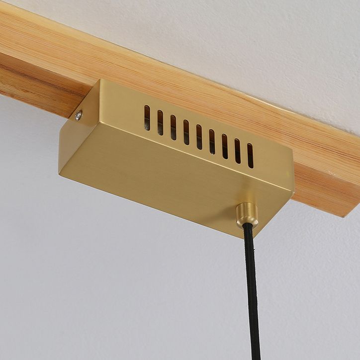 Modern Style Linear Hanging Pendant Light Metal One Light Pendant Light Fixture