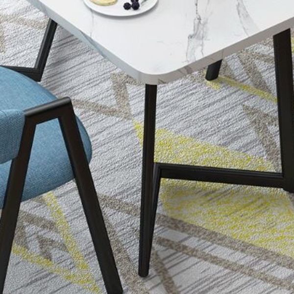 Contemporary Rectangular Wooden Dining Table with Black Double Pedestal