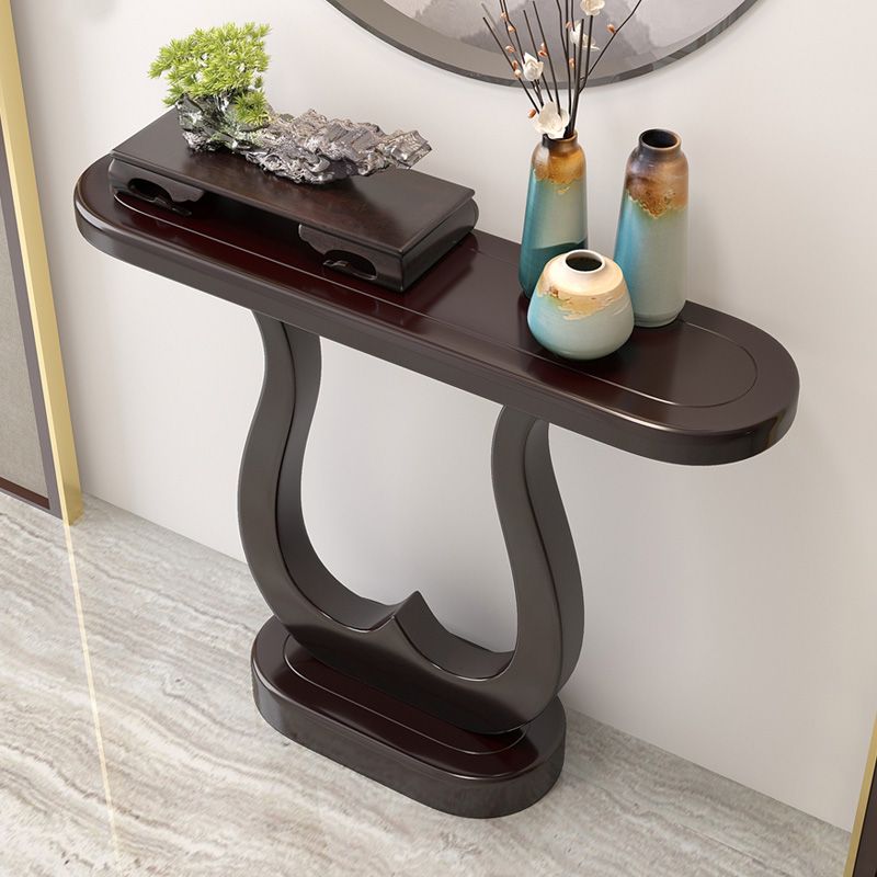 Mid Century Modern Console Table 33.46-inch Tall Solid Wood End Table