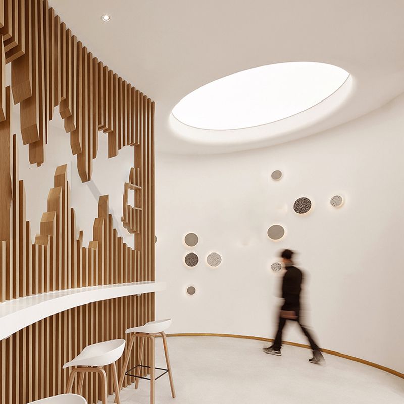 1-Light Stone Wall Sconce Modern Simple Wall Mount Lamp for Dining Room