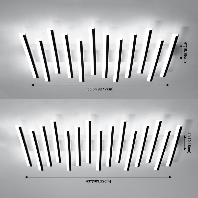 Luz de techo empotrada lineal Luces de techo empotradas LED Iluminación empotrada contemporánea