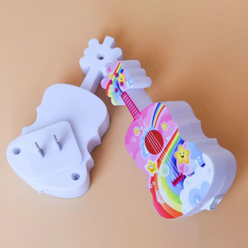 Mini plug -in lampada a parete a LED per bambini in plastica blu e giallo/rosso e blu illuminazione notturna con telecomando