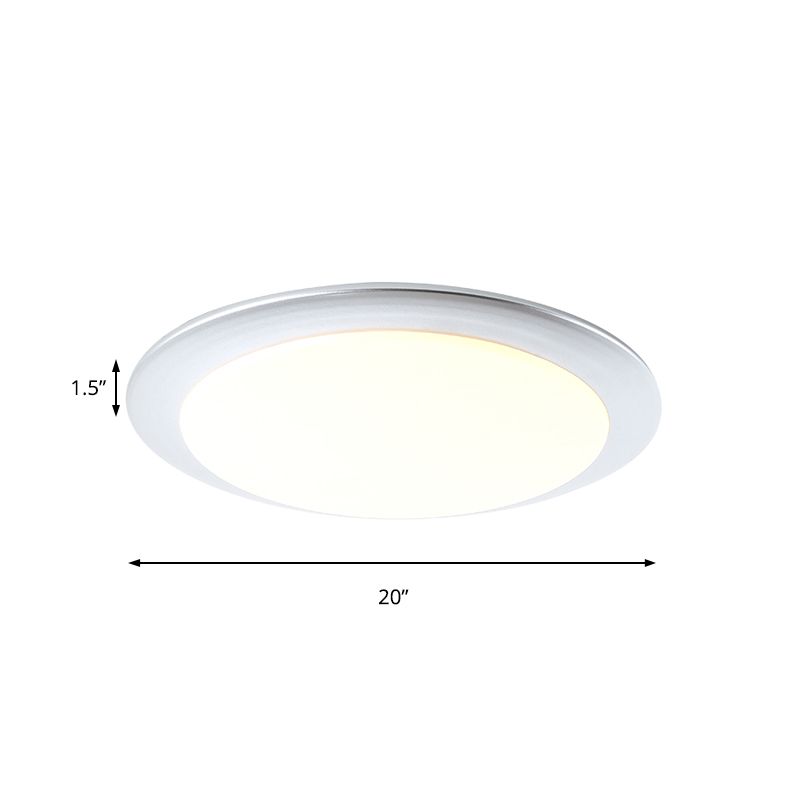 Vliegende Schotel Plafondlamp Nordic Acryl Goud/Zilver 16 "/20" Dia Geïntegreerde LED Plafondlamp voor Slaapkamer