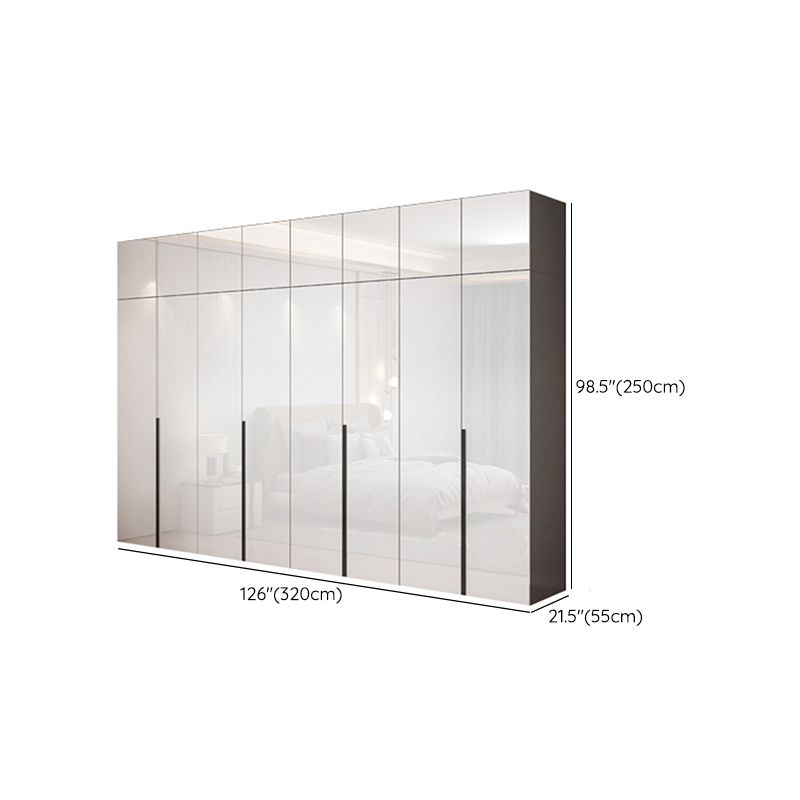 Engineered Wood Wardrobe Closet with Shelves Modern Wardrobe Cabinet for Home