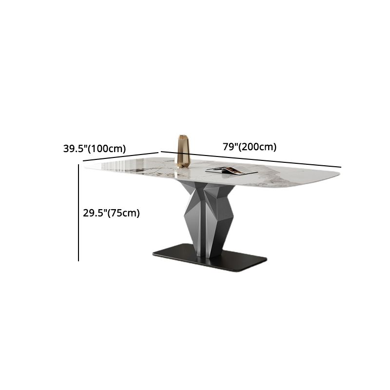 Designer Style Sintered Stone Dining Set Rectangle 1/3/4/6/7 Pieces Dining Room Table Set