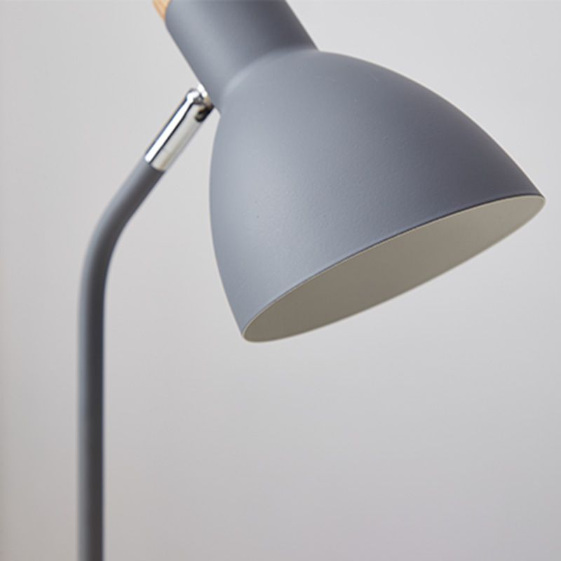 Rotatable Dorm Room Table Lamp Metallic 1 Bulb Nordic Nightstand Light