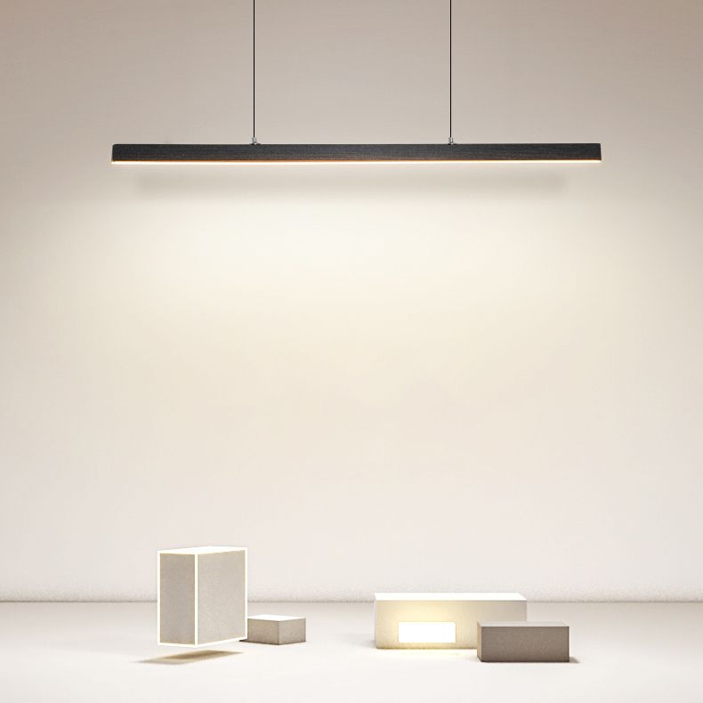 Lustres d'île linéaire contemporains lumières luminaires de lustre en métal