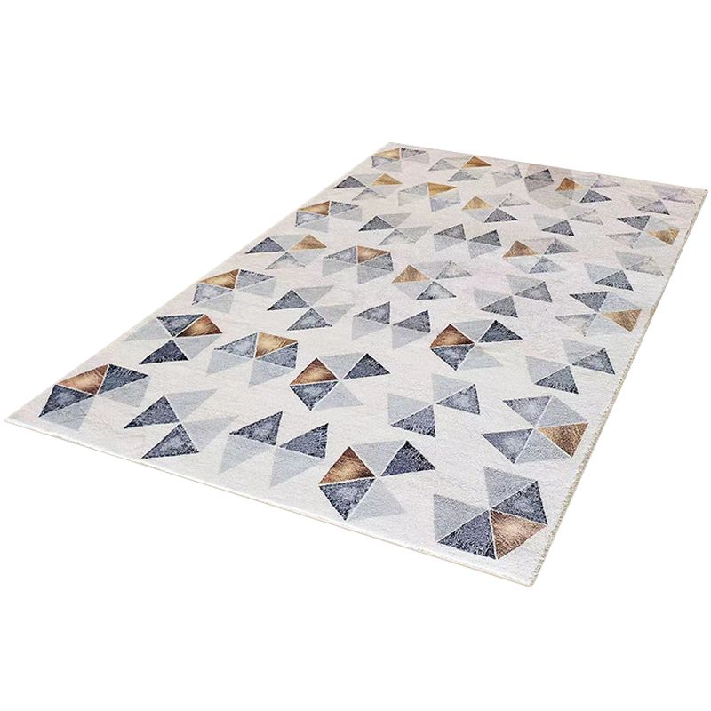 Orange Modern Carpet Polyester Color Lump Carpet Washable Rug for Living Room