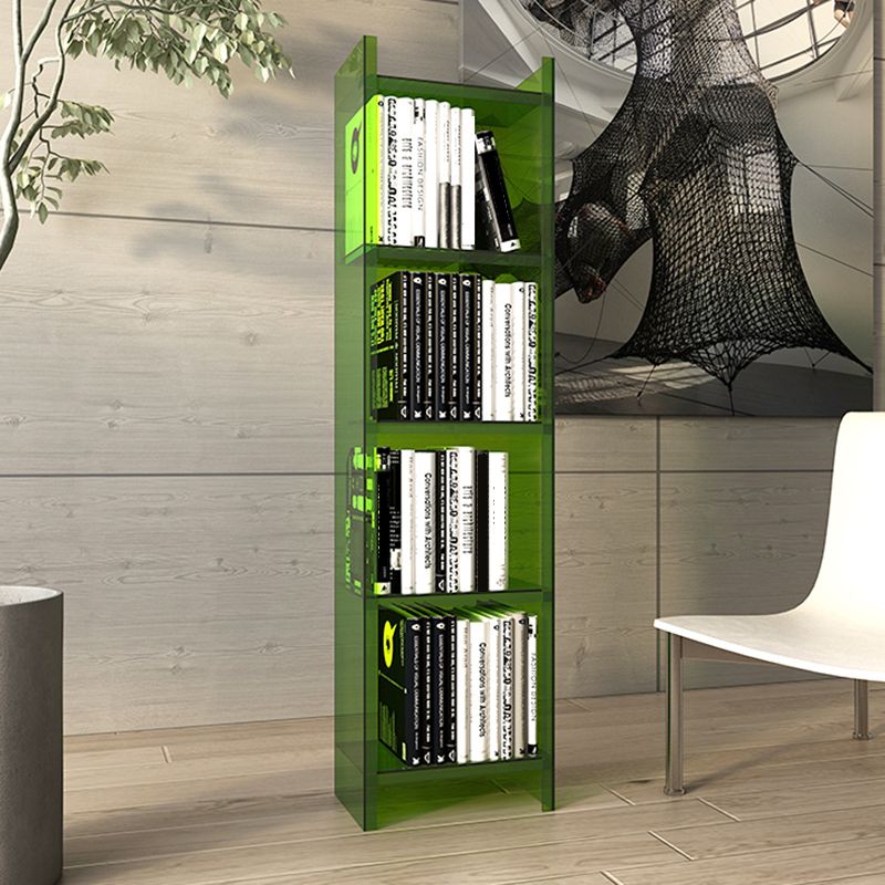 Vertical Scandinavian Standard Bookshelf with Acrylic Frame and Shelf
