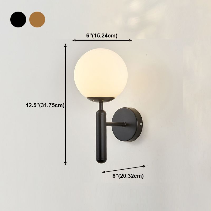 Kugelförmige Glaswandlampenvorrichtung moderne 1 Glühbirnen -Flur -Wandleuchten