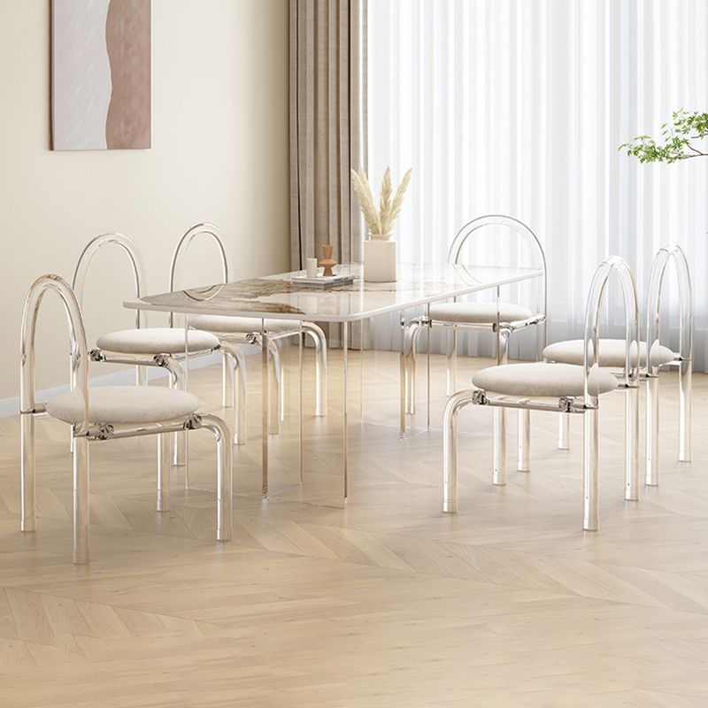 Modern 1/5/7 Pieces Dining Set Stone Dining Table for Dining Room Kitchen