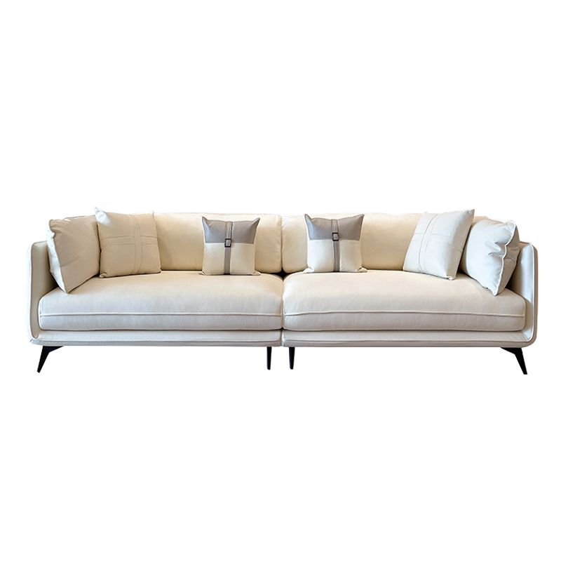 Stain-Resistant Faux Leather Square Arm Sofa/Sectional with Removable Cushions