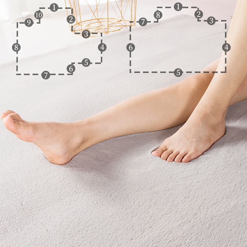 Tappeto a colore solido rilassante area di pelliccia artificiale multificiale tappeto non slip area per animali domestici tappeto per camera da letto