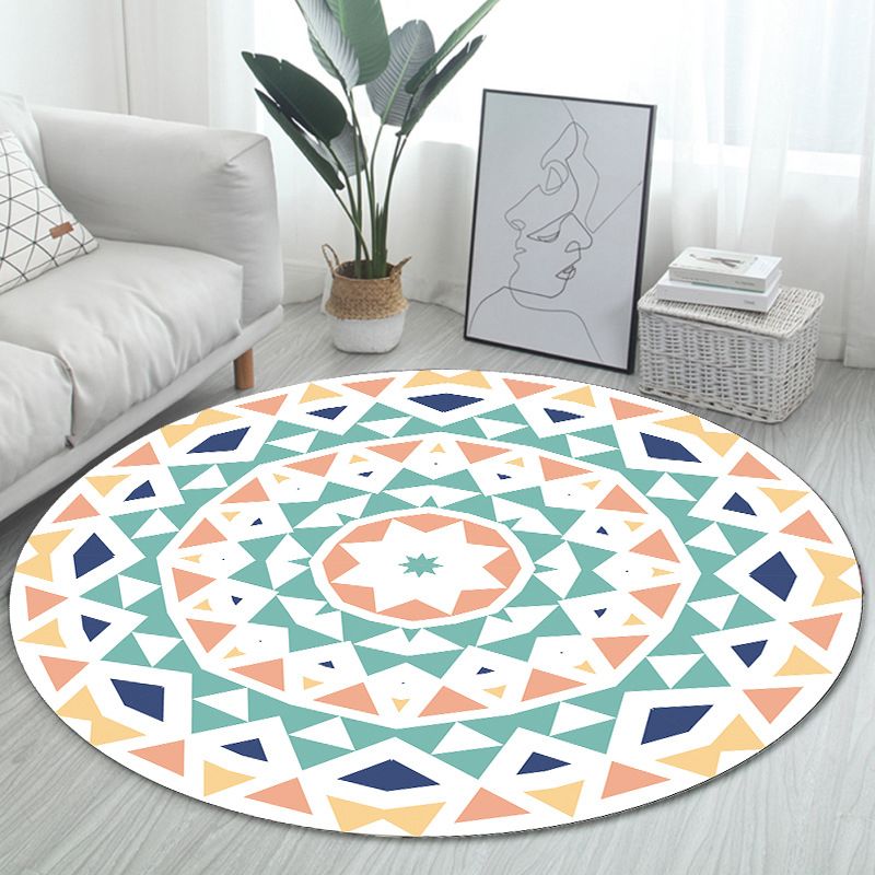 Alfombra bohemia única alfombra de área de mascotas de patrón múltiple de color sin costuras