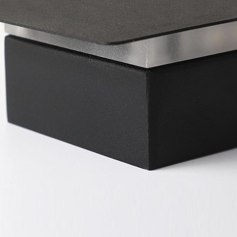 Application murale LED linéaire minimaliste de 12 "de large de large ombrage de haut en bas de la lampe murale en noir / blanc