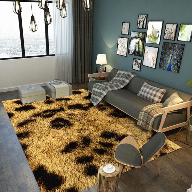 Tapis de salon tendance, multicolore, imprimé peau d'animal, antidérapant, facile d'entretien, pour l'intérieur