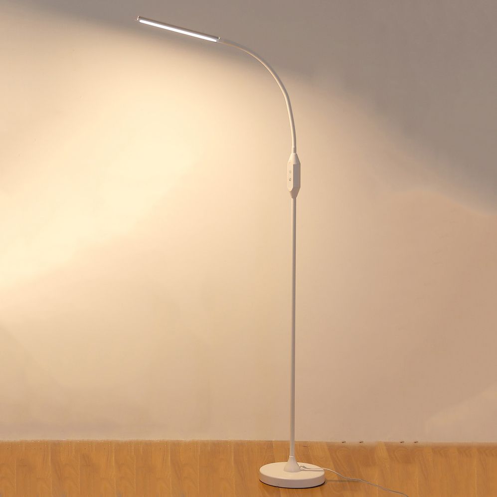 Modern Linear Floor Lamp Metal 1 Light LED Floor Light for Living Room