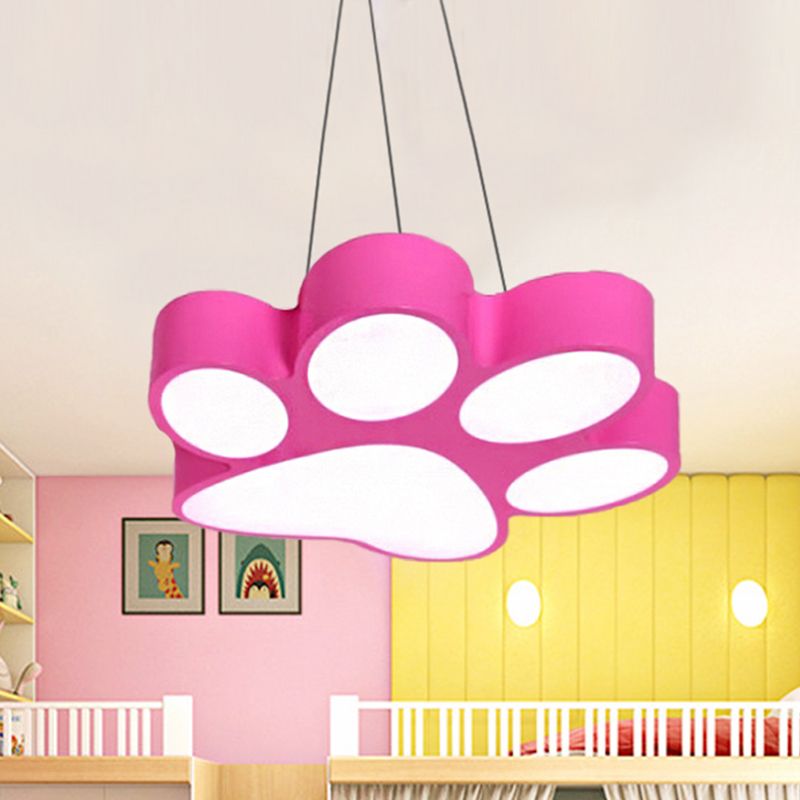 Doggy Paw Bathroom Pender lampe acrylique Cartoon LED Hanging Light