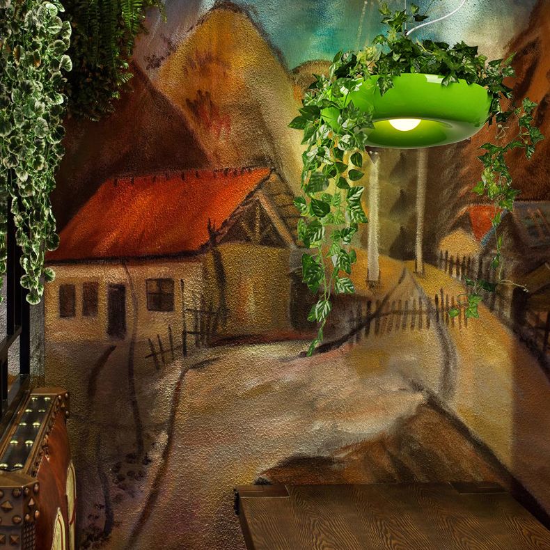 Industriële verfrissende planten hanglampen plafondlampen creatief een enkele licht hanglamp voor coffeeshop