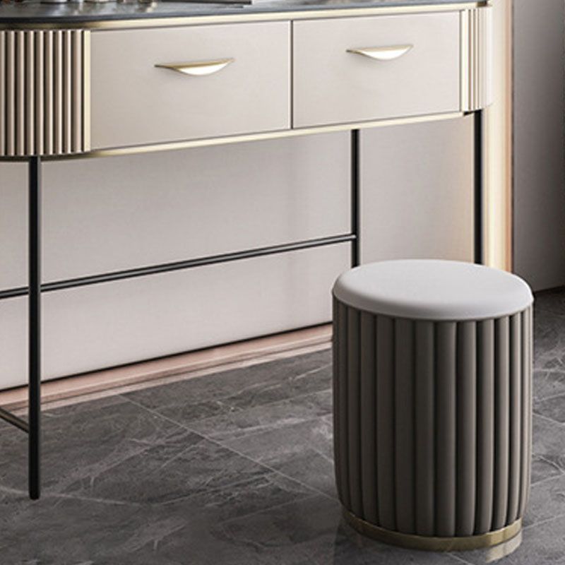 Contemporary Bedroom Double Drawers Metal Standing Make-up Vanity