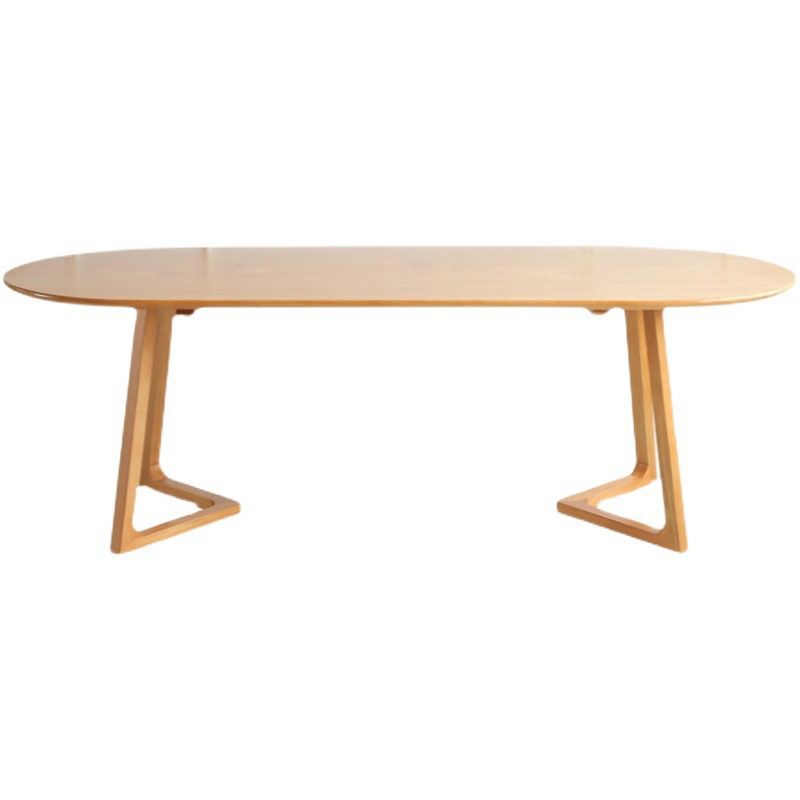 Contemporary Oval Dining Table Solid Wood Dining Table for Home Use