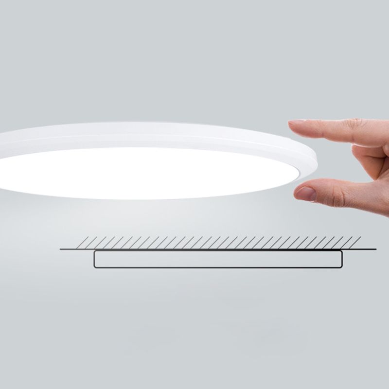 Luz de techo ultrafina blanca Luz de montaje empotrada redonda LED acrílica simple para cocina