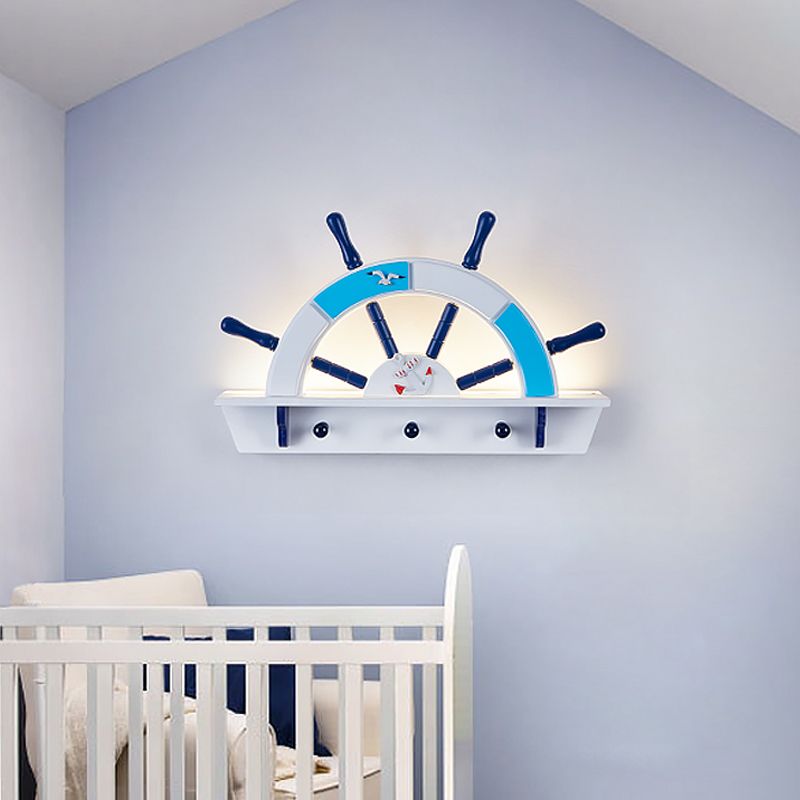 Semi-subdirador de pared de pared de la pared de la pared estilo led metálico led azul de pared montada en luz cálida/blanca