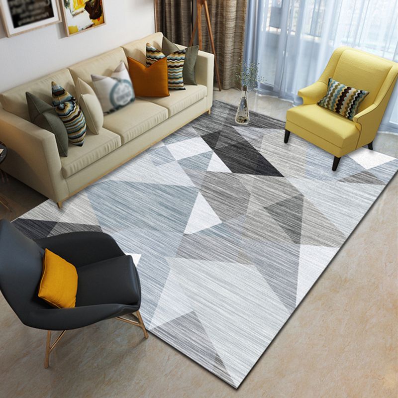 Minimalist Graphic Design Indoor Rug Contemporary Creative Area Rug Polyester Anti-Slip Backing Carpet for Living Room
