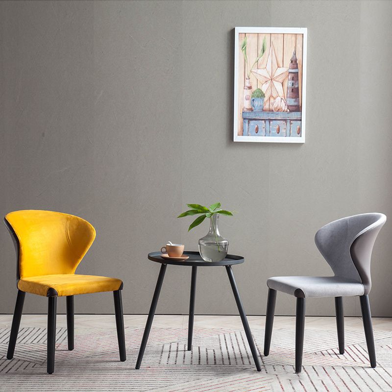 Contemporary Dining Chairs Armless Chair with Wooden Legs for Home