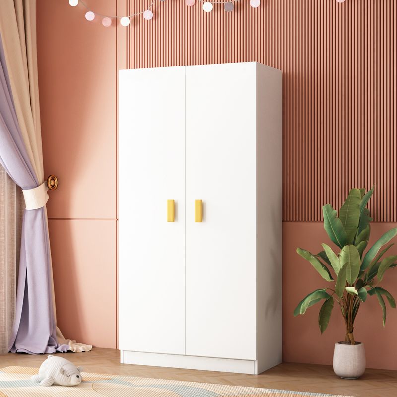 Pink Modern Kid's Wardrobe High Gloss 5-Drawer Coat Locker with Garment Rod