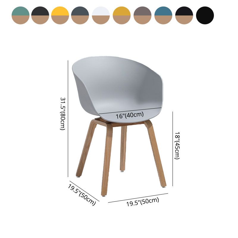 Design minimalista sedia da pranzo in plastica in plastica sedia da pranzo solido