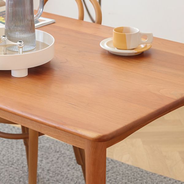 Rechteck Esstisch zeitgenössischer Stil Massivholz Tisch mit 4 Beinen
