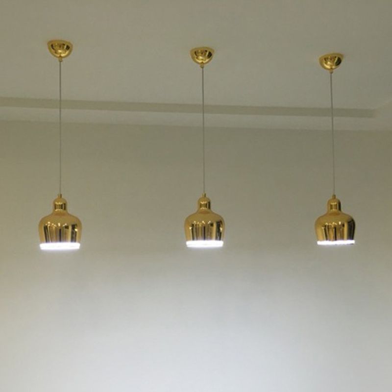 Suspensie-lamp met één bars Postmodern hanglamp met fles metalen tint