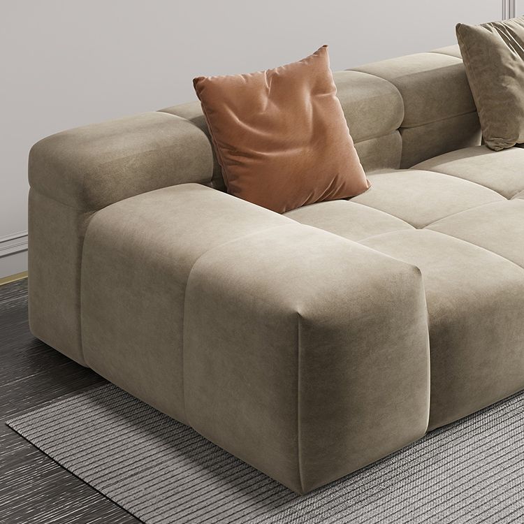 Scandinavian Sleeper Sectional with Tufted Split-Back and Recessed Arm