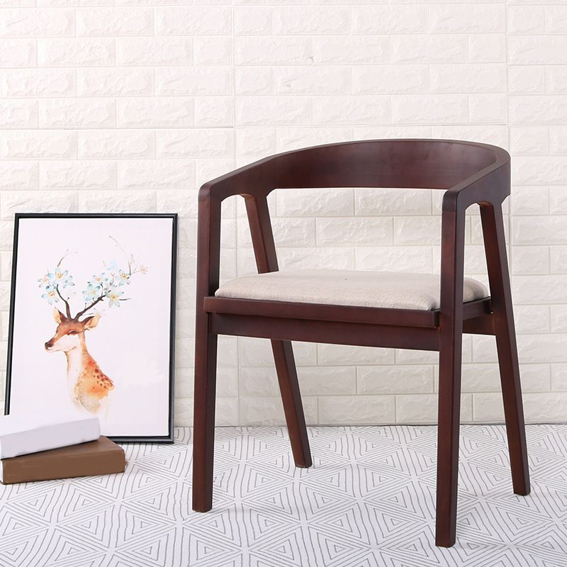 Traditional Wood Kitchen Dining Chairs Upholstered Arm Chairs