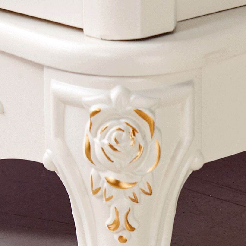 15.74" Wide Accent Chest Modern White Rectangle Chest with Drawers