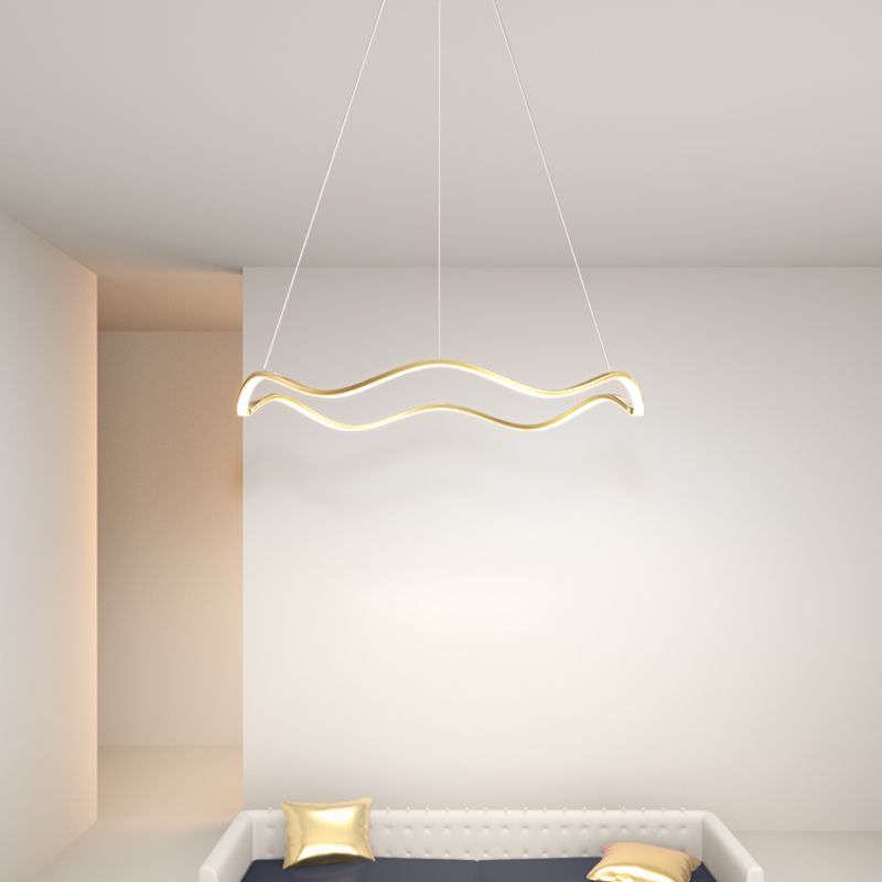 Metalen hangende lamp led hanglamp voor woonkamer met silicagel schaduw