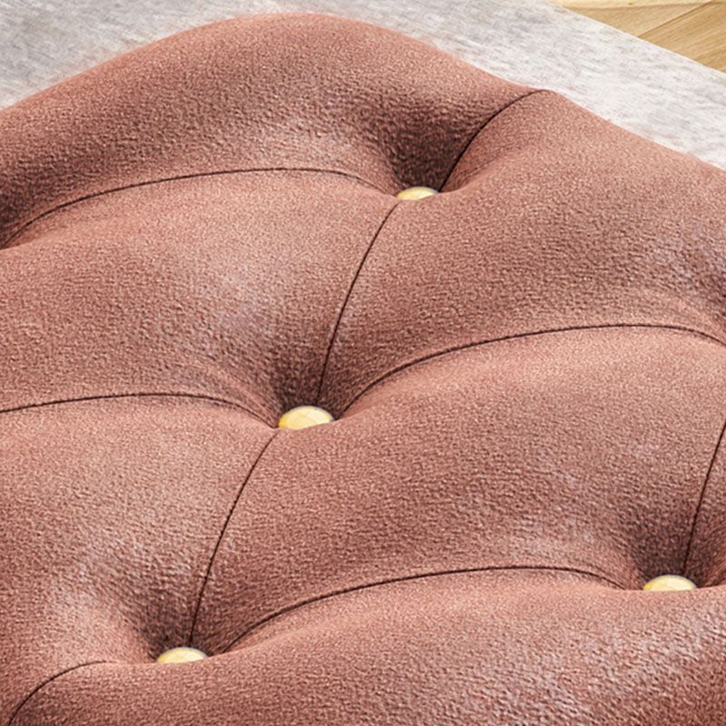 Solid Color Leather Standard Stool Modern Simple Square Upholstered Stool