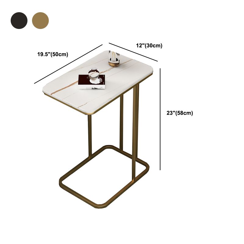 7.9"H Modern Style Side End Table Metal Frame Sofa Side Accent Table