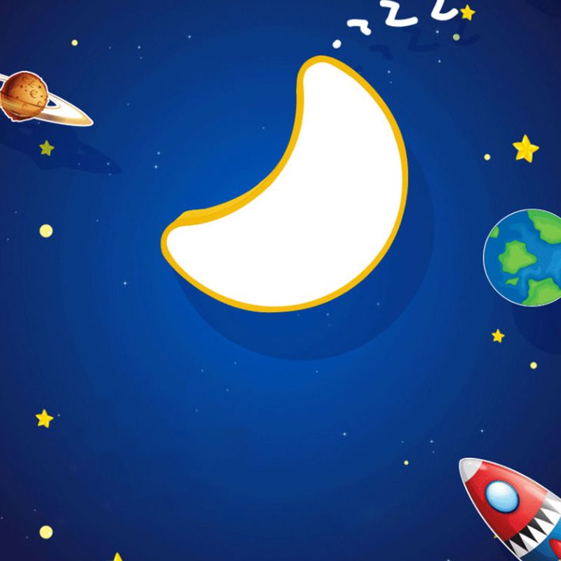 Acrylic Moon Chandelier Lamp Modernist LED Suspension Pendant Light for Kindergarten