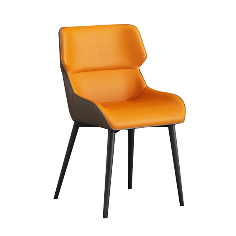 Modern Style Dining Chair Arm Dining Chair with Metal Legs for Kitchen