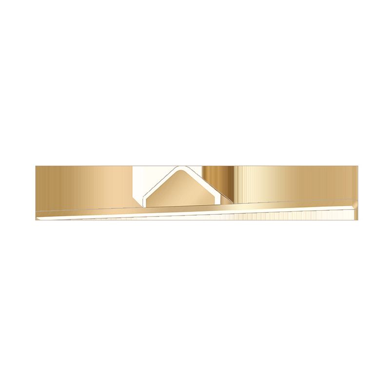 Metal Linear Wall Vanity Light Modern Style 1 Light Vanity Lighting Ideas in Gold