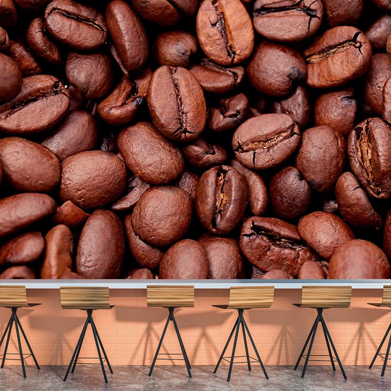 Photography Coffee Beans Wallpaper Murals Environment Friendly for Coffee Shop