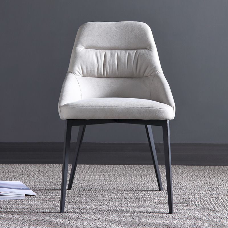 Minimalist Design Arm Solid Back Side Chairs Upholstered Side Chair