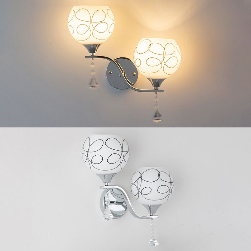 Modern Simple Iron Vanity Light Ball Shape Vanity Lamp for Shower Room